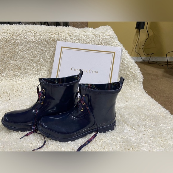 Charter Club Shoes - Charter Club Women’s Navy Rain Boots - Size 7M